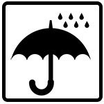 Ký hiệu ô dù nhằm tránh để thùng hàng hóa bị ẩm ướt