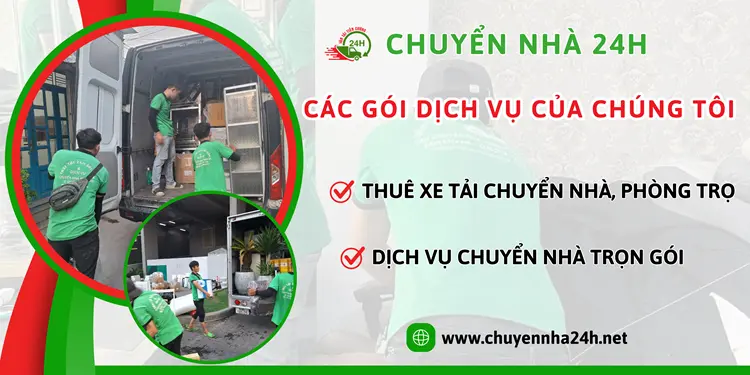 Công ty Chuyển Nhà 24H cung cấp các gói dịch vụ vận chuyên có giả cả hợp lí, mang lại sự hài lòng cho quý khách hàng khi sử dụng dịch vụ