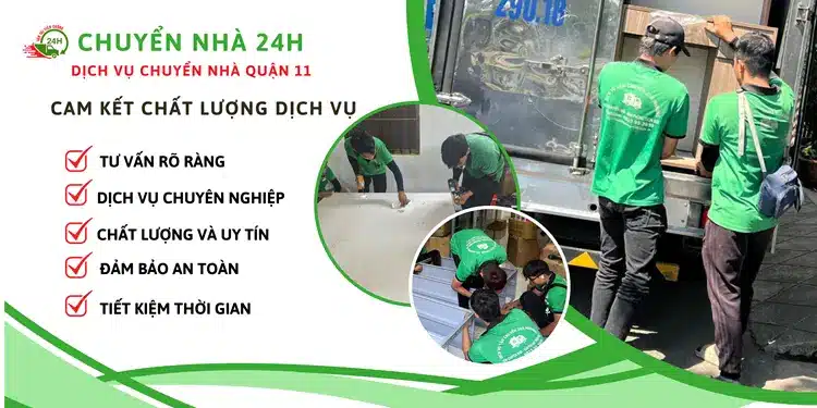 Chuyển Nhà 24H cam kết chất lượng dịch vụ tốt nhất, đảm bảo tiết kiệm thời gian 