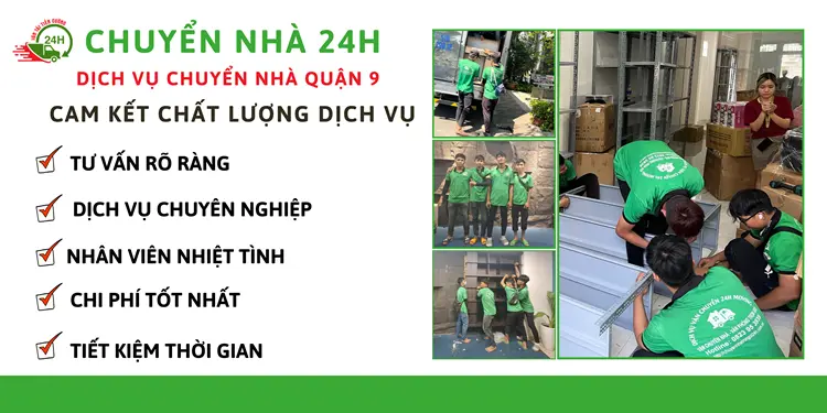 Chuyển Nhà 24H cam kết chất lượng dịch vụ tốt nhất, đảm bảo tiết kiệm thời gian và có chi phí tốt nhất