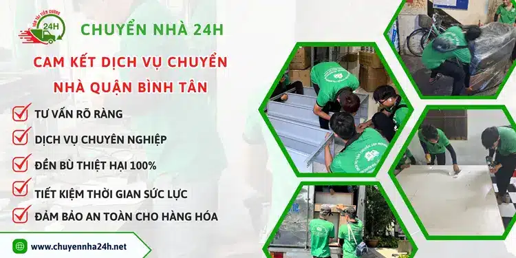 Chuyển Nhà 24H cam kết chất lượng dịch vụ tốt nhất, đảm bảo an toàn cho hàng hóa 