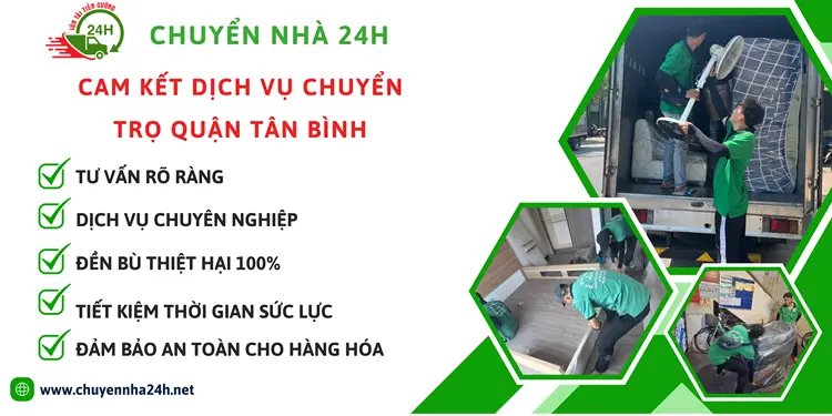 Chuyển Nhà 24H cam kết chất lượng dịch vụ tốt nhất, đảm bảo an toàn cho hàng hóa