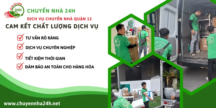 Chuyển Nhà 24H cam kết dịch vụ tốt nhất, đảm bảo tiết kiệm thời gian và công sức cho khách hàng