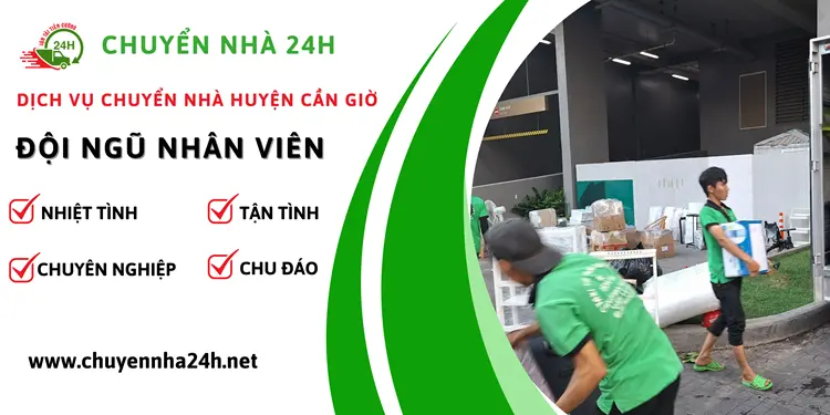 Đội ngũ nhân viên của đơn vị Chuyển Nhà 24H sẵn sàng phục vụ quý khách với sự nhiệt tình và tỉ mỉ