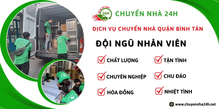 Đội ngũ nhân viên Chuyển Nhà 24H luôn sẵn sàng phục vụ quý khách