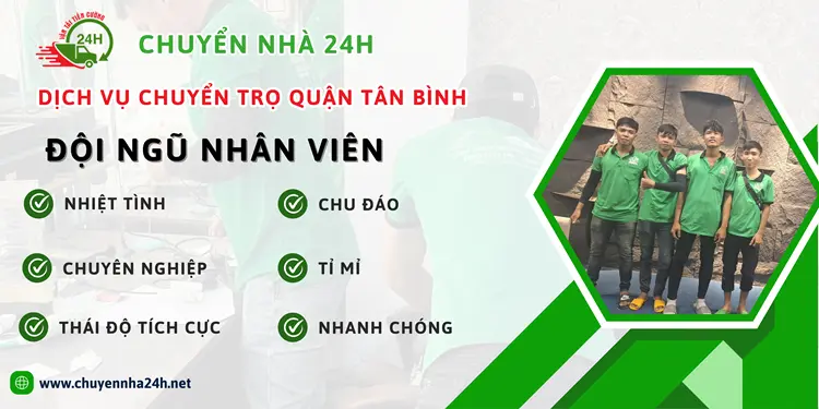 Đội ngũ nhân viên Chuyển Nhà 24H luôn sẵn sàng phục vụ quý khách 