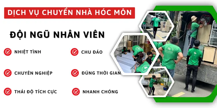 Đội ngũ nhân viên của Chuyển Nhà 24H luôn sẵn sàng phục vụ quý khách