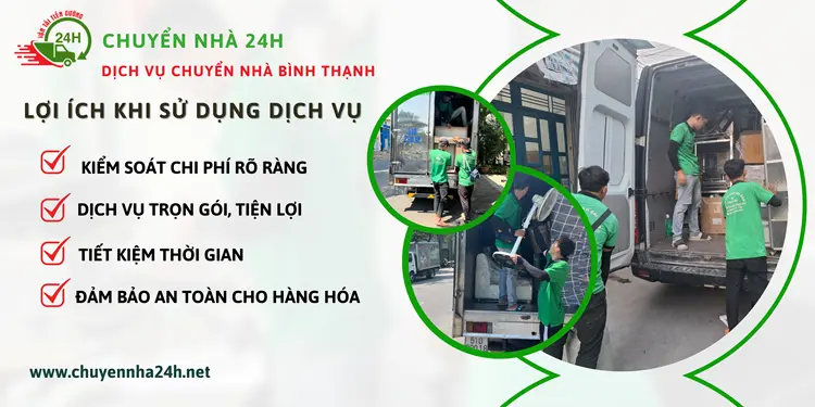 Chuyển Nhà 24H mang đến lợi ích là đảm bảo an toàn cho hàng hóa và giúp tiết kiệm thời gian cho quý khách