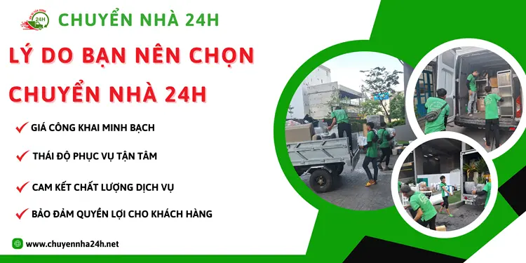 Đơn vị Chuyển Nhà 24H cam kết mang đến cho quý khách hàng sự hài lòng, an tâm khi sử dụng dịch vụ vận chuyển 