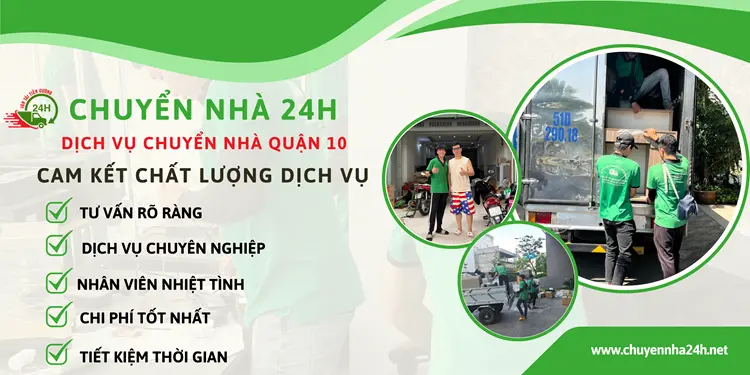 Chuyển Nhà 24H cam kết chất lượng dịch vụ uy tín, đảm bảo an toàn và chi phí tốt nhất