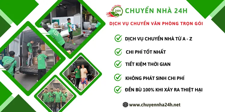 Chuyển Nhà 24H cung cấp dịch vụ chuyển văn phòng trọn gói với chất lượng dịch vụ uy tín và an toàn