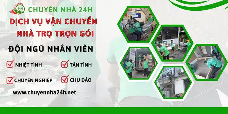 Đội ngũ nhân viên của đơn vị Chuyển Nhà 24H luôn luôn sẵn sàng phục vụ quý khách