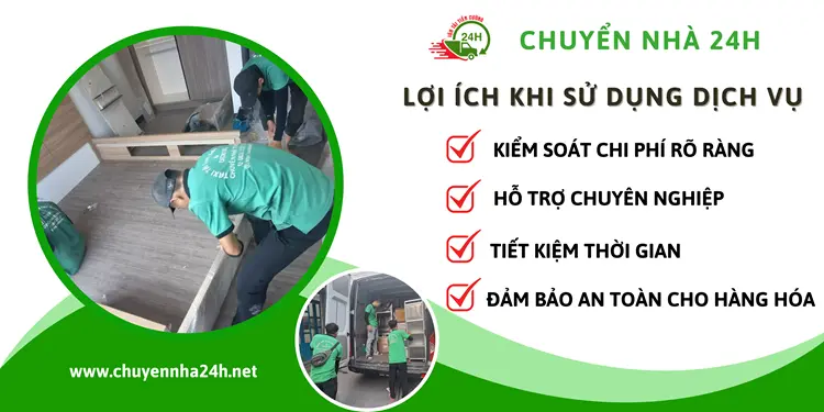 Dịch vụ Chuyển Nhà 24H mang đến những lợi ích tốt nhất và những trải nghiệm tốt nhất đến cho quý khách