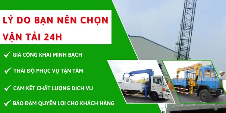 Ở Vận Tải 24H luôn luôn cung cấp cho quý khách những chi phí tốt nhất và cam kết đảm bảo chất lượng dịch vụ